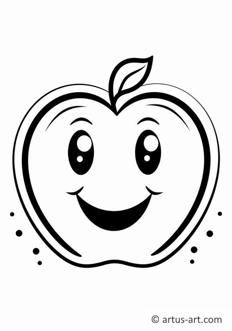 Elma Yüzü Boyama Sayfası